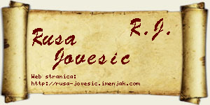 Rusa Jovešić vizit kartica